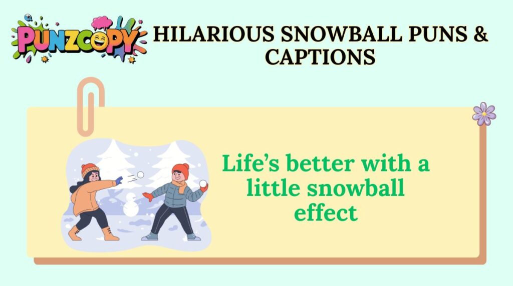 Hilarious Snowball Puns & Captions