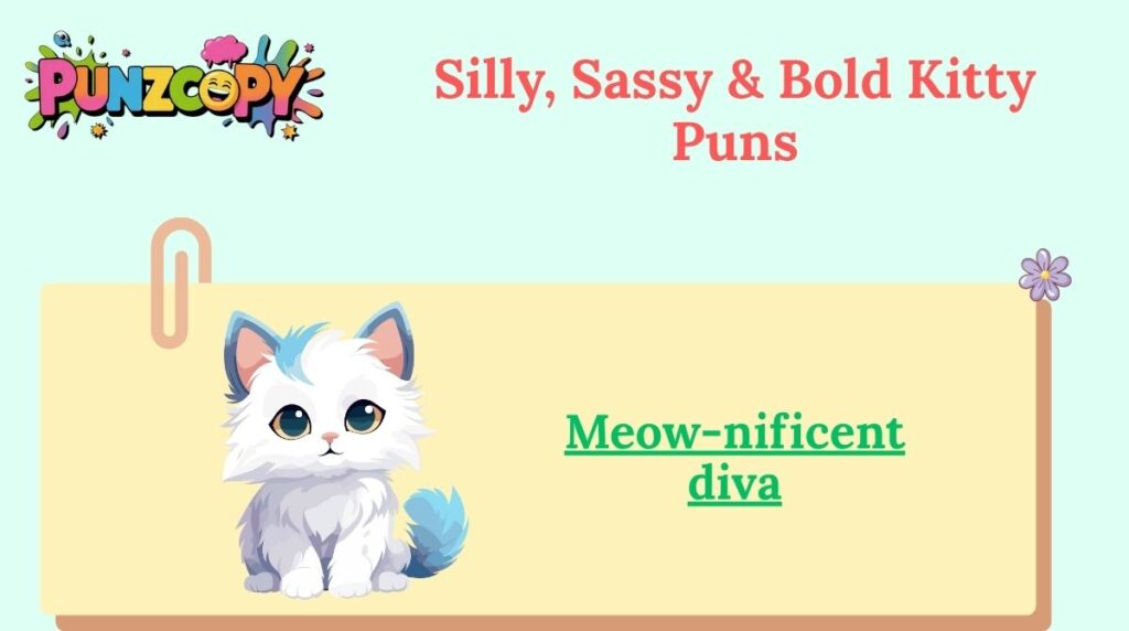 Silly, Sassy & Bold Kitty Puns