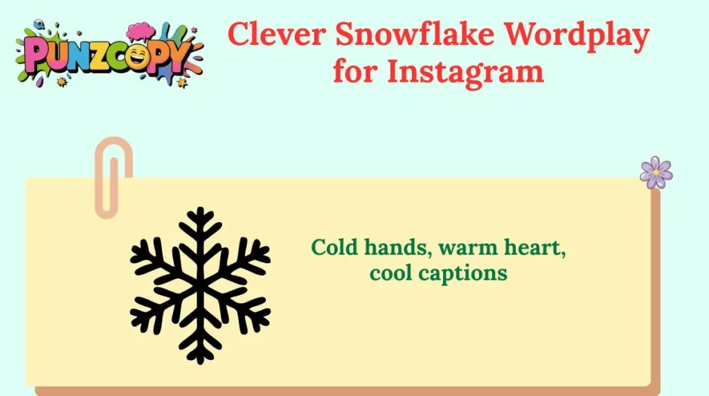 Clever Snowflake Wordplay for Instagram