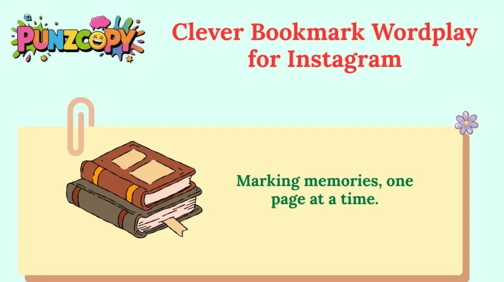 Clever Bookmark Wordplay for Instagram
