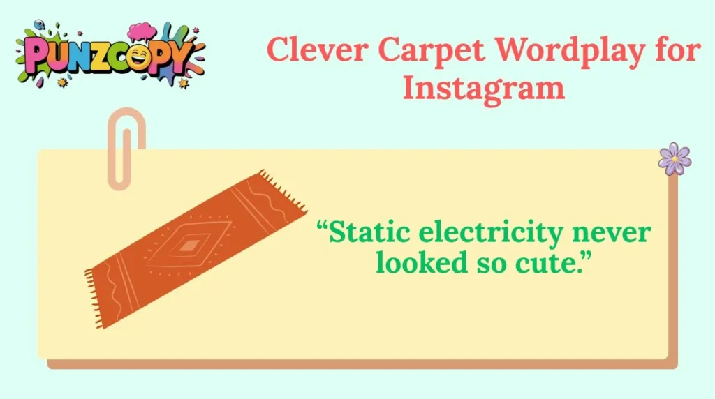 Clever Carpet Wordplay for Instagram