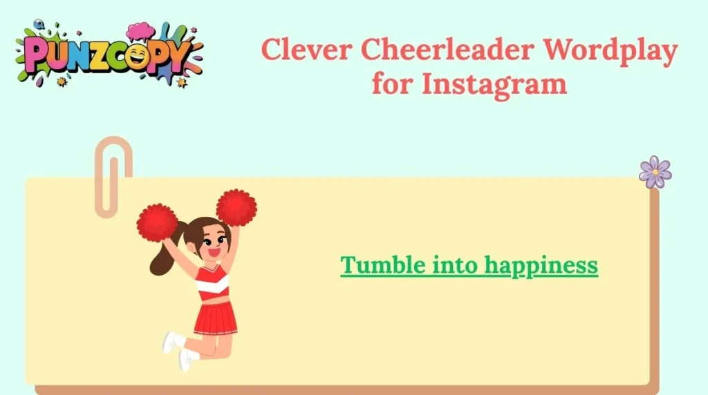 Clever Cheerleader Wordplay for Instagram