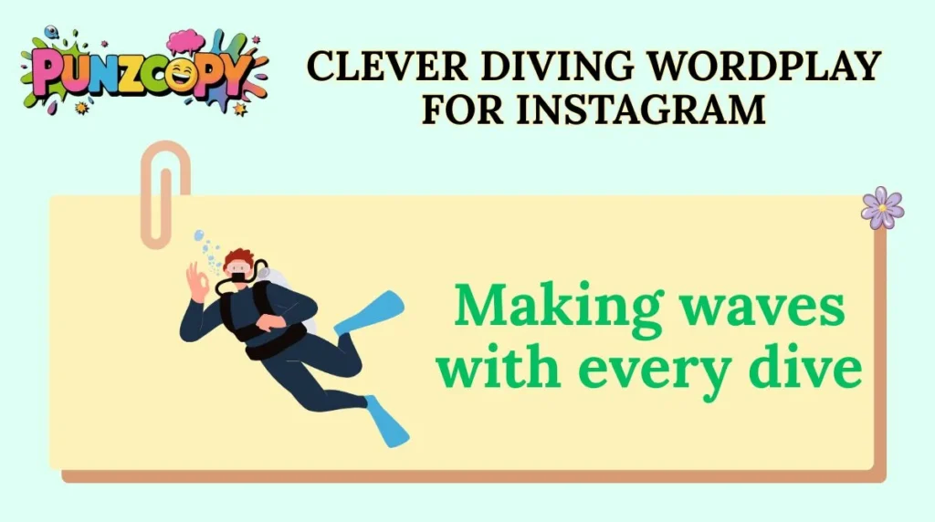 Clever Diving Wordplay for Instagram