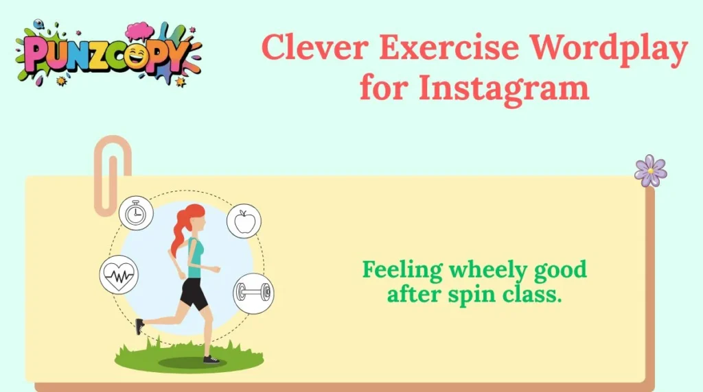 Clever Exercise Wordplay for Instagram
