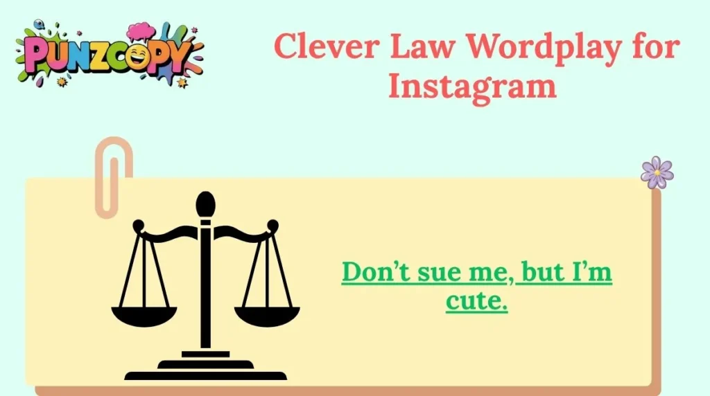 Clever Law Wordplay for Instagram