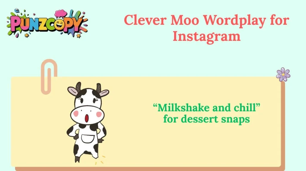 Clever Moo Wordplay for Instagram