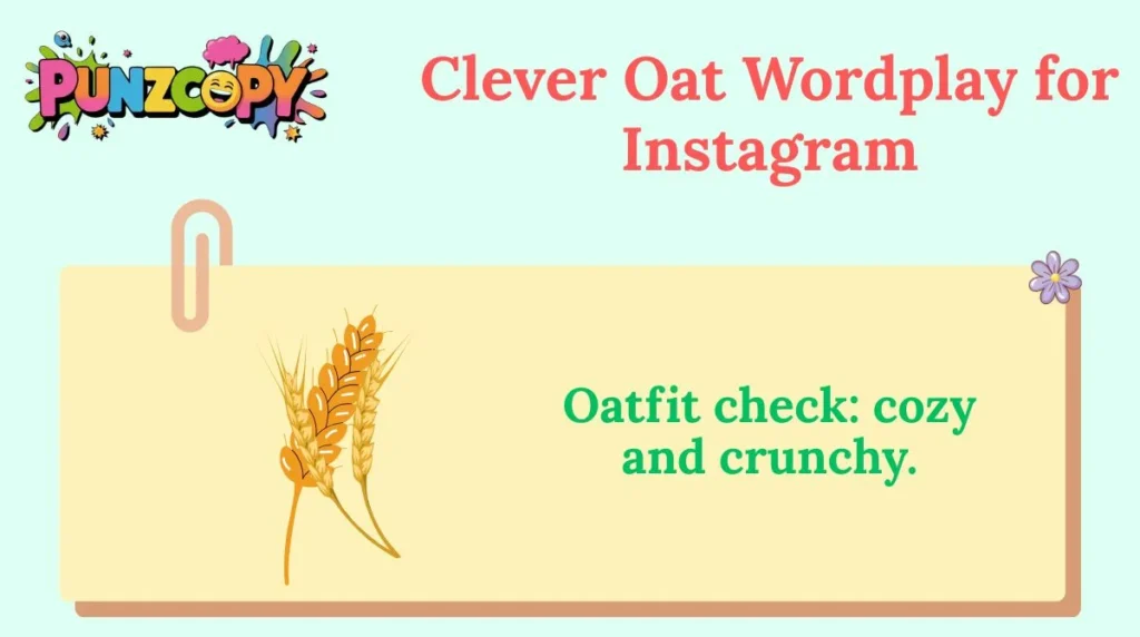 Clever Oat Wordplay for Instagram