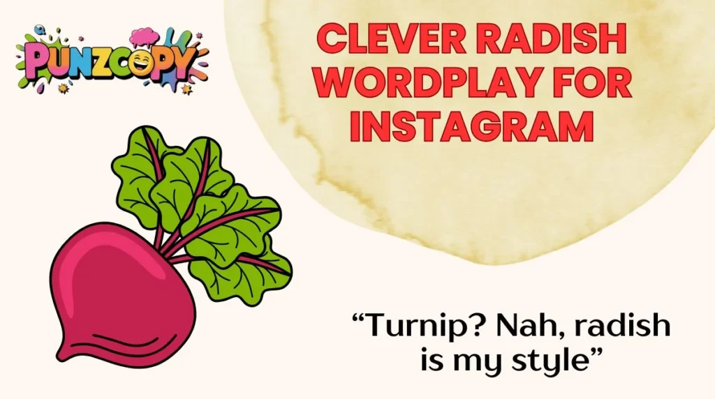 Clever Radish Wordplay for Instagram