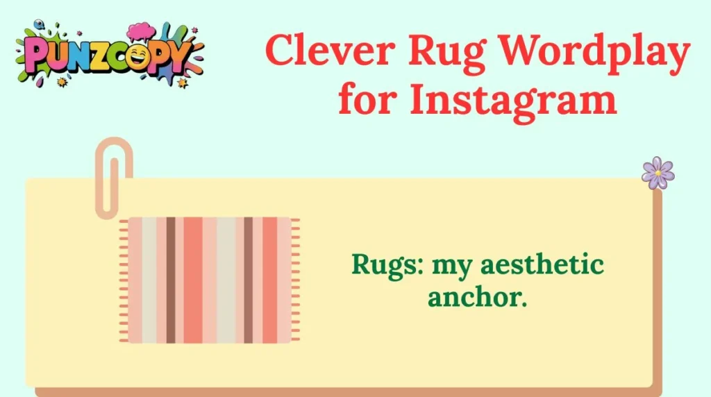 Clever Rug Wordplay for Instagram
