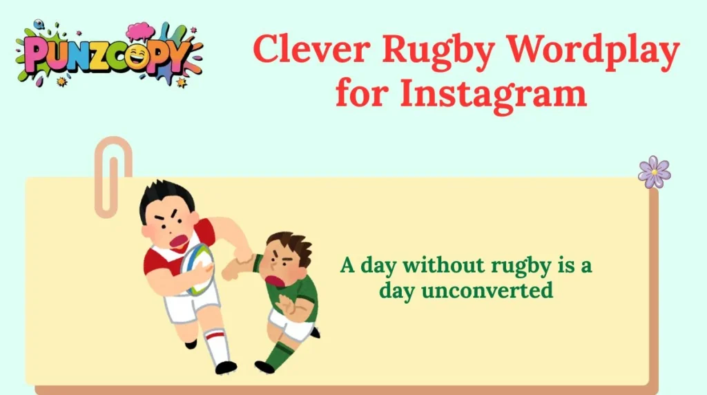 Clever Rugby Wordplay for Instagram