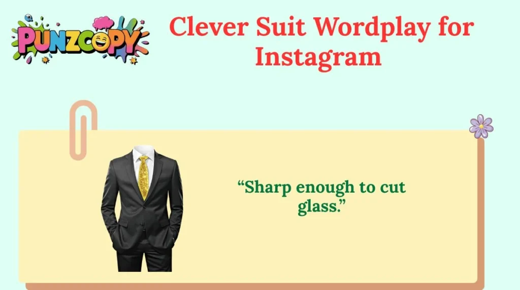 Clever Suit Wordplay for Instagram