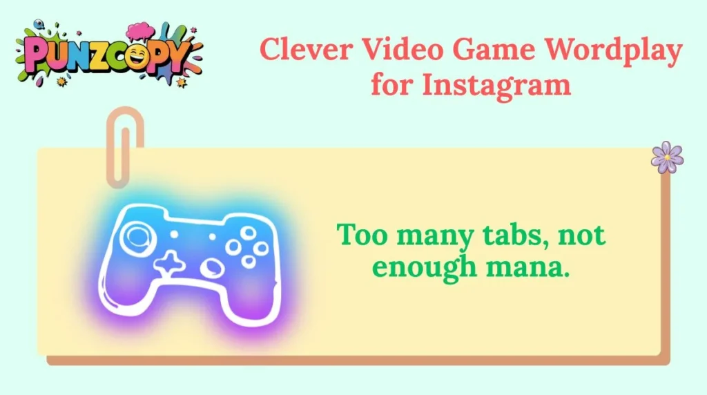 Clever Video Game Wordplay for Instagram