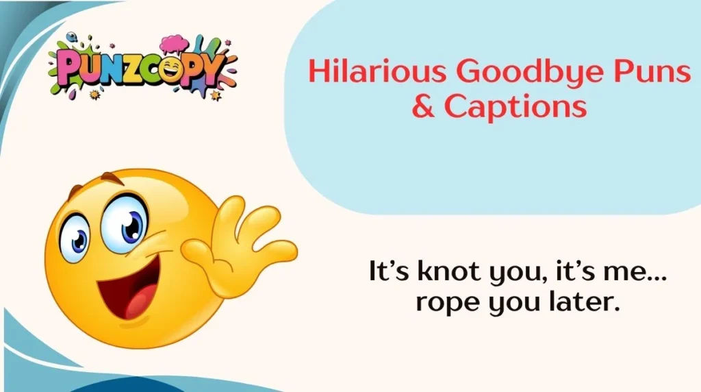 Hilarious Goodbye Puns & Captions