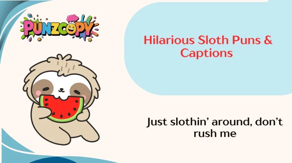Hilarious Sloth Puns & Captions