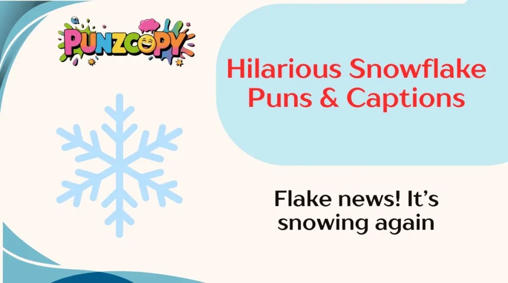 Hilarious Snowflake Puns & Captions