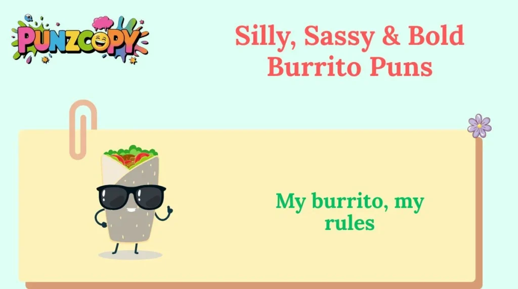 Silly, Sassy & Bold Burrito Puns