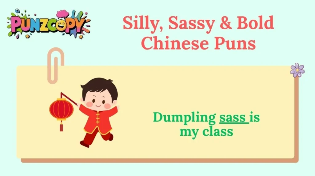 Silly, Sassy & Bold Chinese Puns