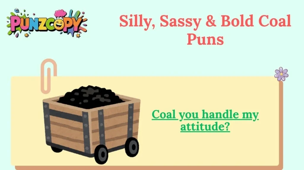 Silly, Sassy & Bold Coal Puns