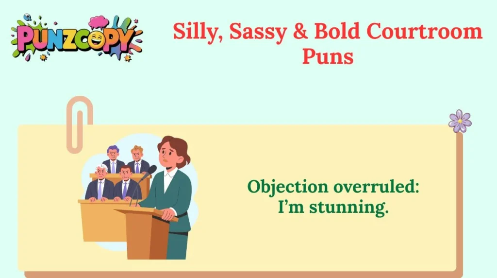 Silly, Sassy & Bold Courtroom Puns