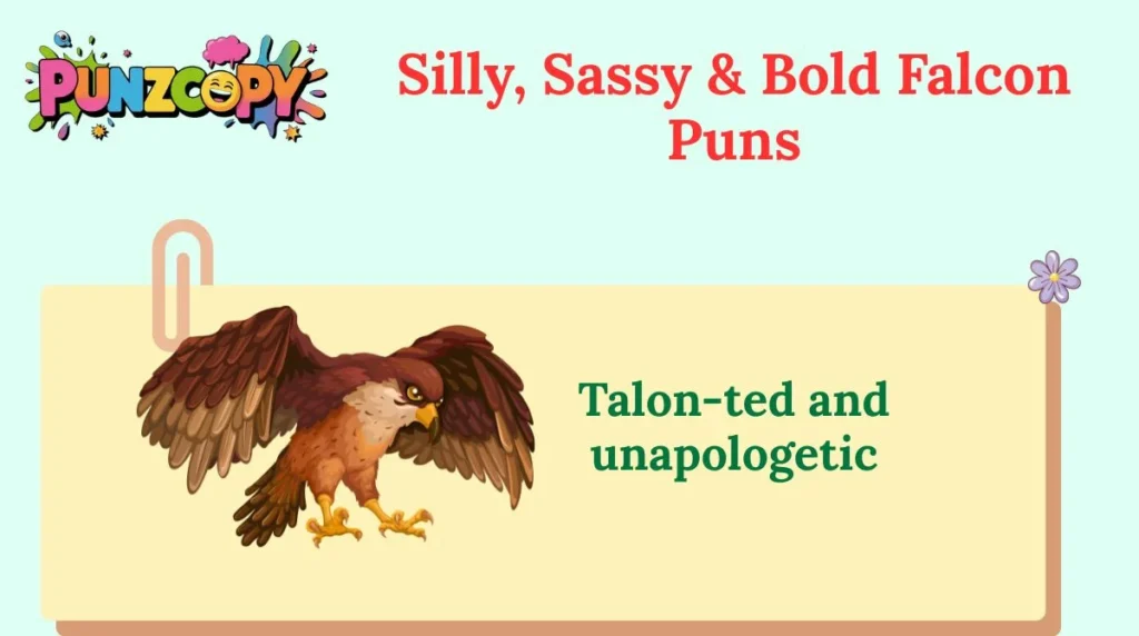 Silly, Sassy & Bold Falcon Puns
