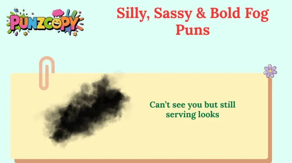 Silly, Sassy & Bold Fog Puns