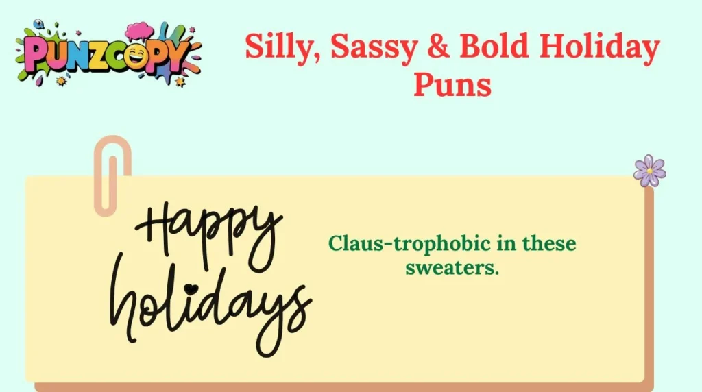 Silly, Sassy & Bold Holiday Puns