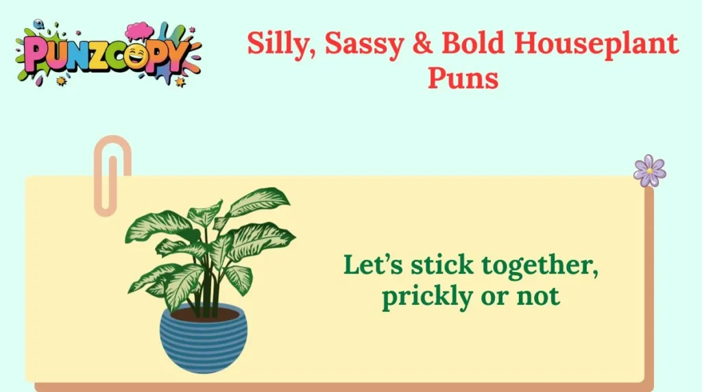 Silly, Sassy & Bold Houseplant Puns