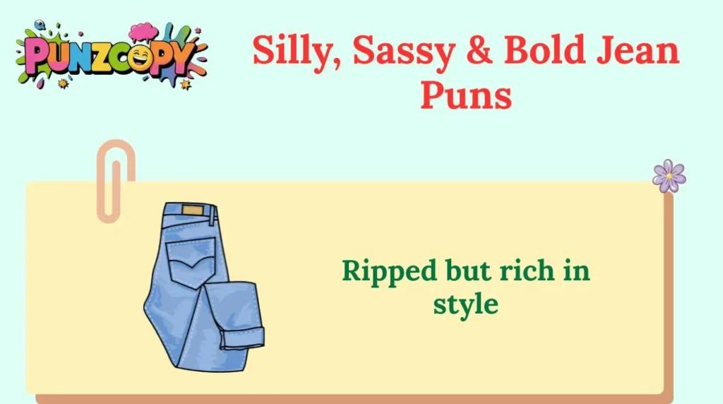 Silly, Sassy & Bold Jean Puns