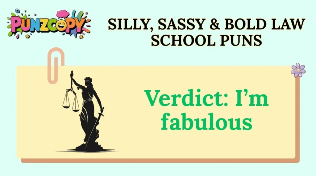 Silly, Sassy & Bold Law School Puns
