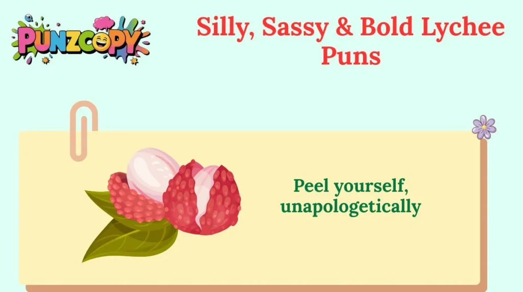 Silly, Sassy & Bold Lychee Puns