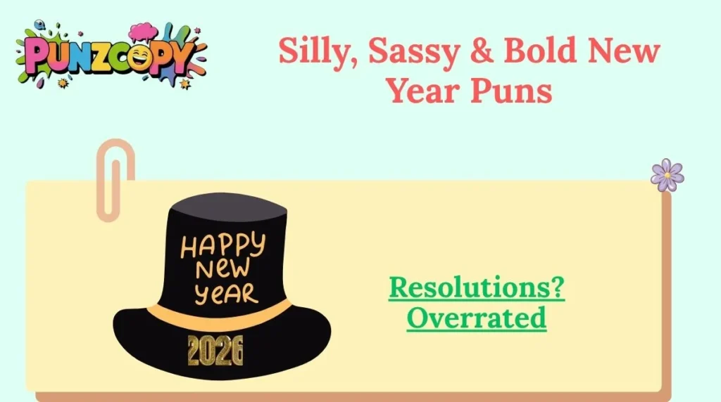 Silly, Sassy & Bold New Year Puns