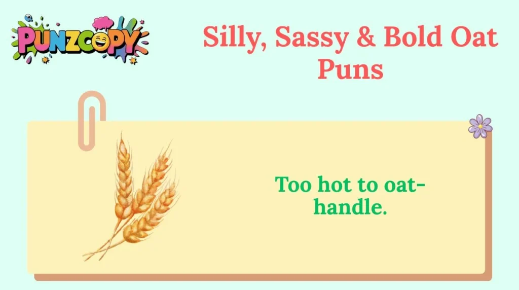 Silly, Sassy & Bold Oat Puns