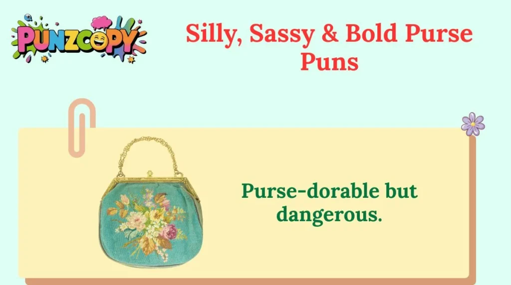 Silly, Sassy & Bold Purse Puns