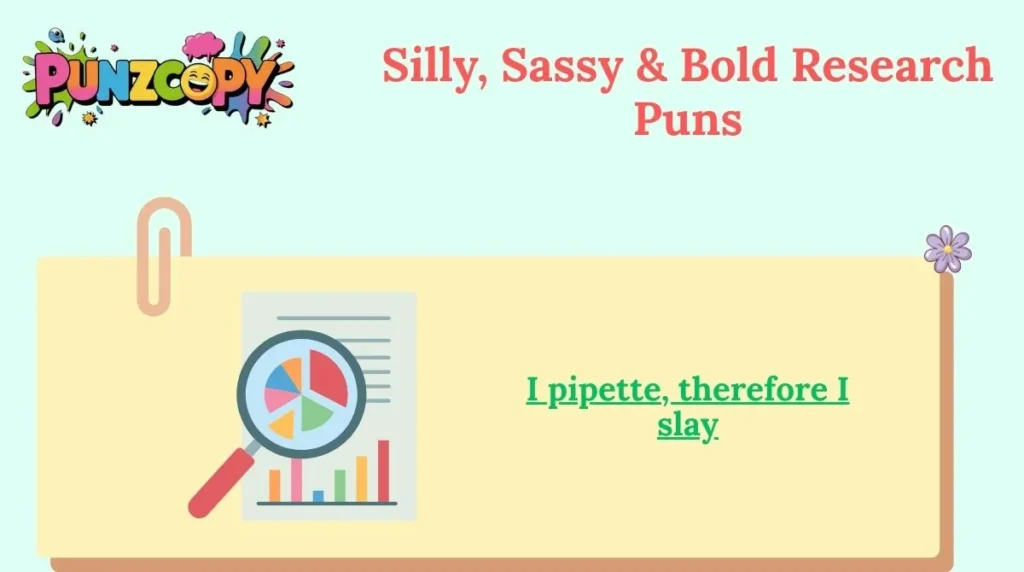 Silly, Sassy & Bold Research Puns