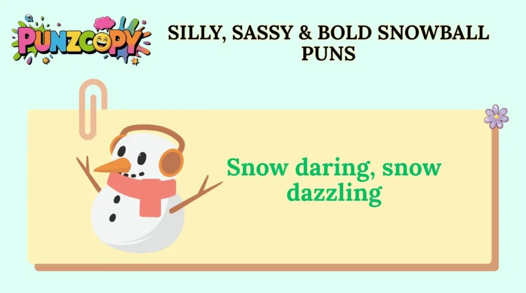 Silly, Sassy & Bold Snowball Puns