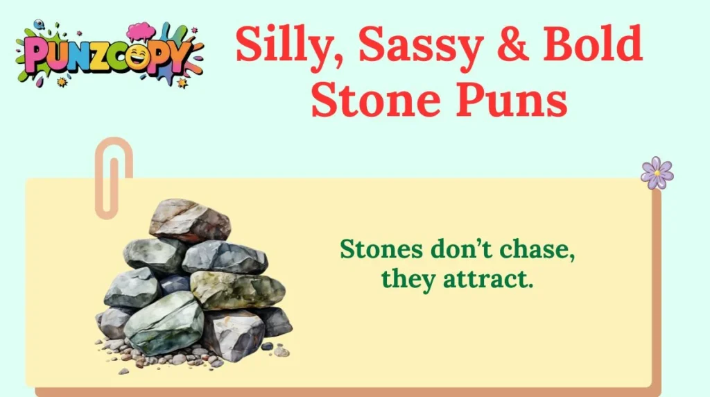 Silly, Sassy & Bold Stone Puns