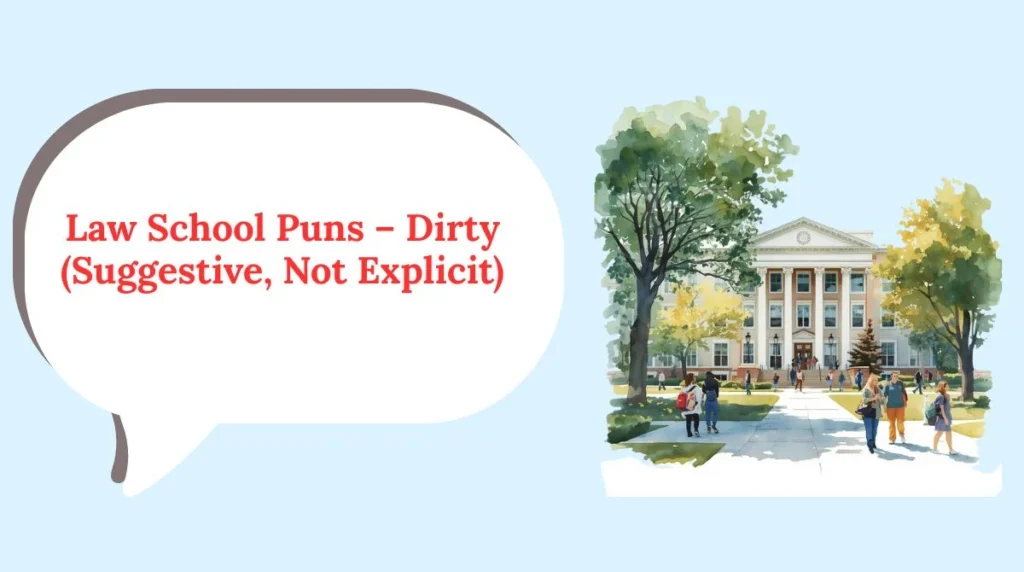 Law School Puns – Dirty (Suggestive, Not Explicit)
I like my arguments like my coffee: strong, hot, and hard to object to.
I’ll show you my briefs if you promise not to cite them.
Call me a statute—everyone wants to interpret me.
I prefer oral arguments… with preparation.
Let’s keep this consensual: you waive objections, I sustain the motion.
I’m into roleplay—judge, counsel, chambers.
My safe word is “sustained.”
I like it rough—cold calls at 8 a.m.
You can cross-examine me anytime.
I’ve got great stamina; I survived finals week.
I’m flexible—just ask equity.
I like long walks on the record.
Let’s settle this privately—no witnesses.
I’ll make it binding—consideration included.
Law School Puns – Dirty (Suggestive, Not Explicit)
