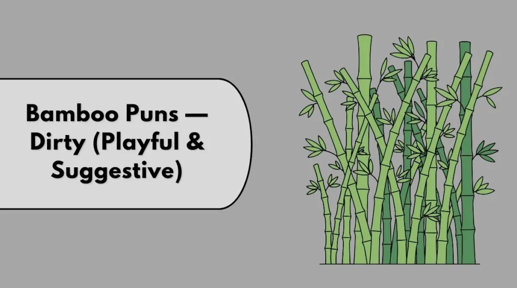 Bamboo Puns — Dirty (Playful & Suggestive)