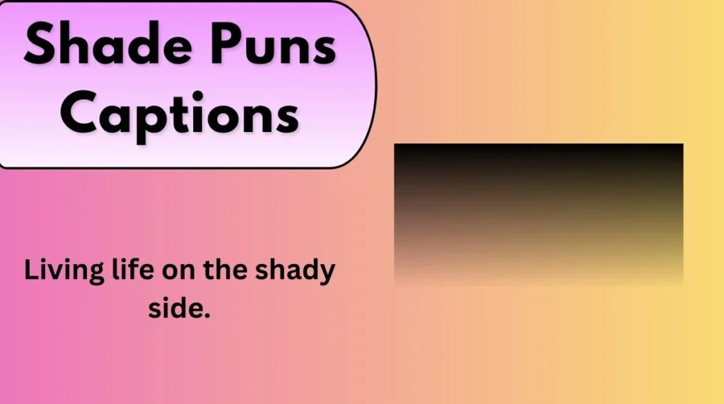 Shade Puns Captions