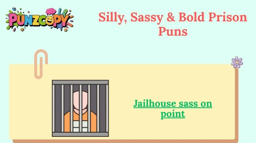 Silly, Sassy & Bold Prison Puns