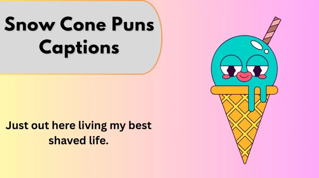 Snow Cone Puns Captions