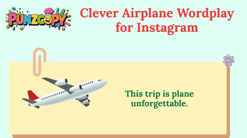 Clever Airplane Wordplay for Instagram