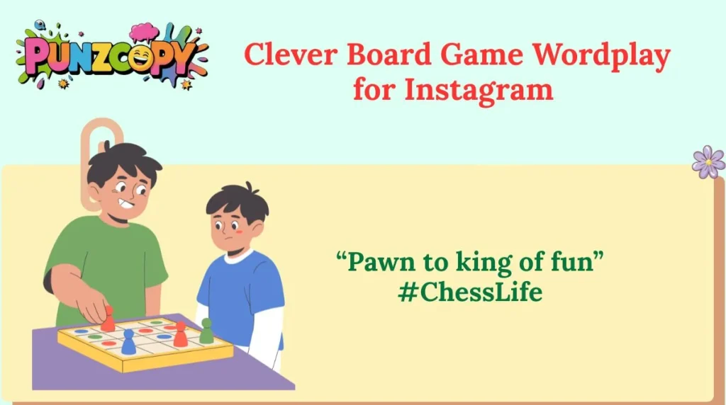 Clever Board Game Wordplay for Instagram