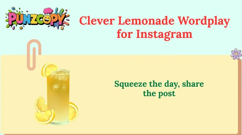 Clever Lemonade Wordplay for Instagram