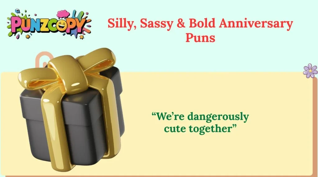 Silly, Sassy & Bold Anniversary Puns