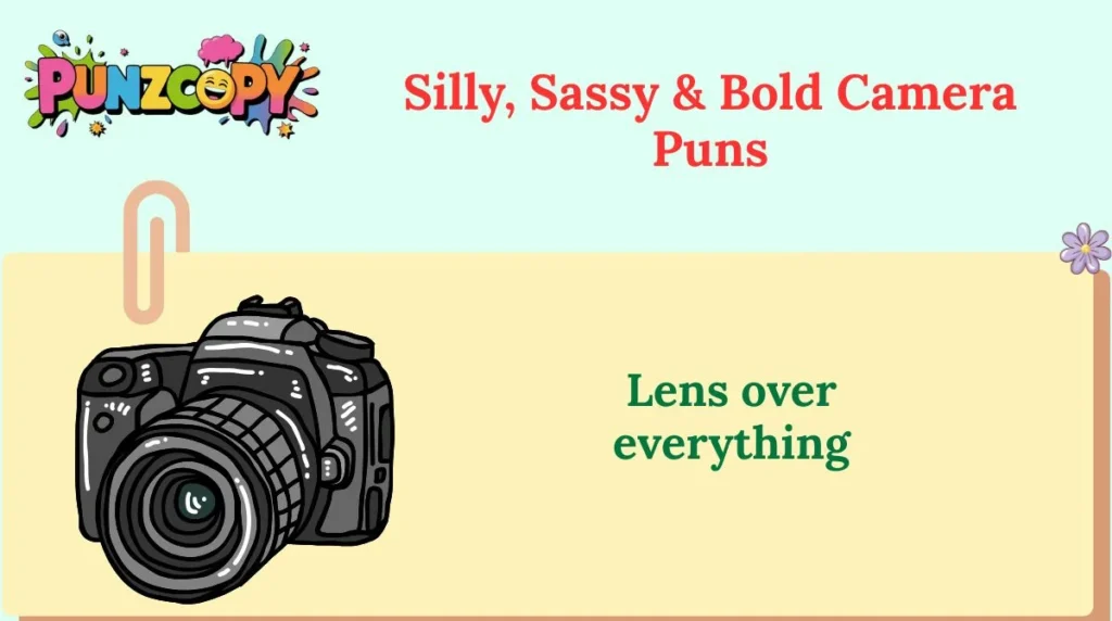 Silly, Sassy & Bold Camera Puns