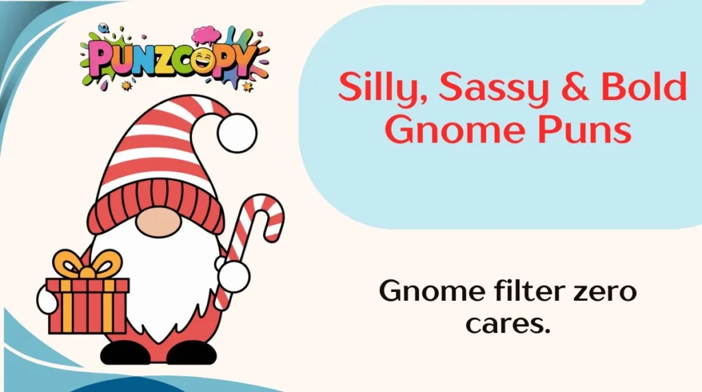 Silly, Sassy & Bold Gnome Puns