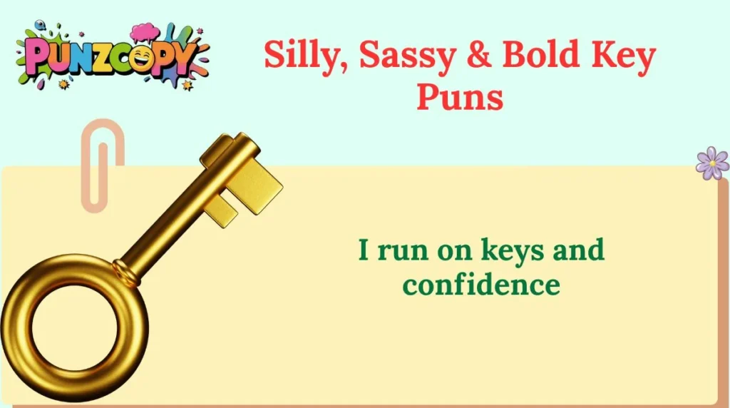 Silly, Sassy & Bold Key Puns