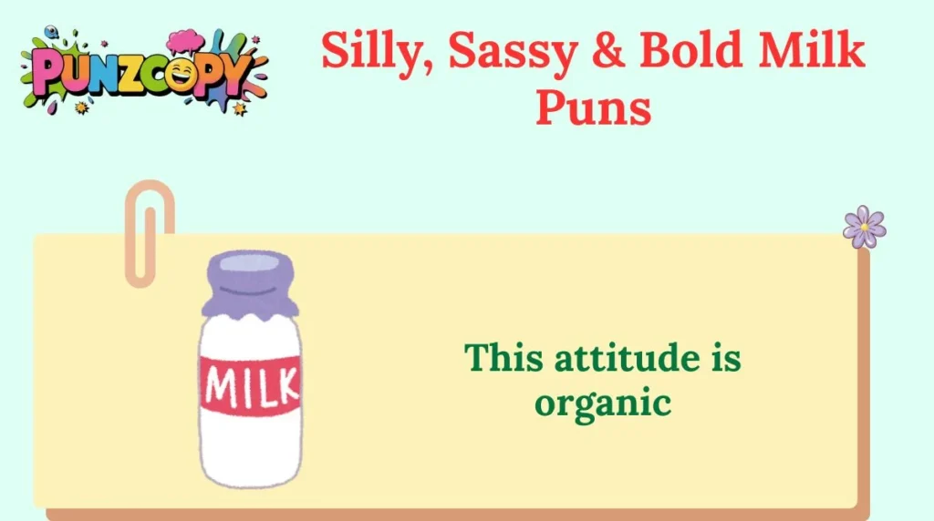 Silly, Sassy & Bold Milk Puns