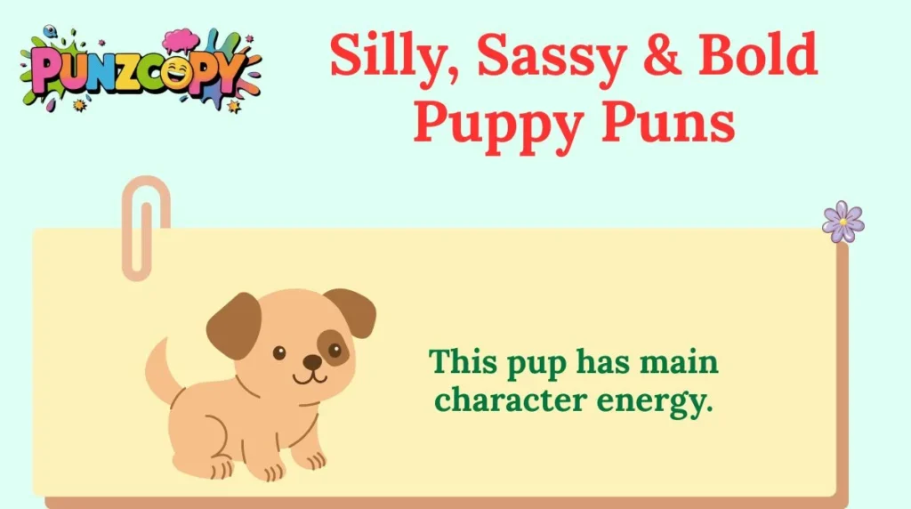 Silly, Sassy & Bold Puppy Puns